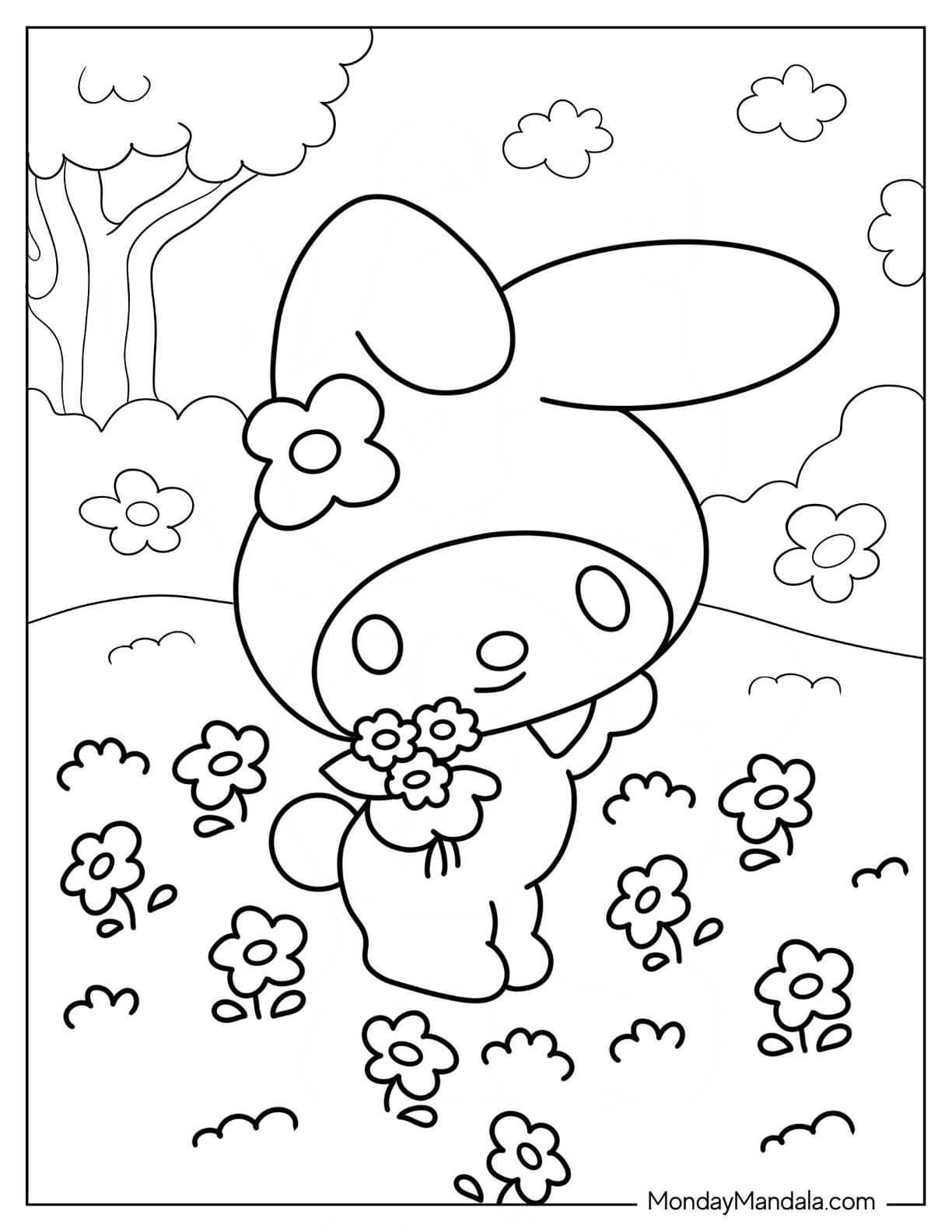 My melody coloring pages free pdf printables