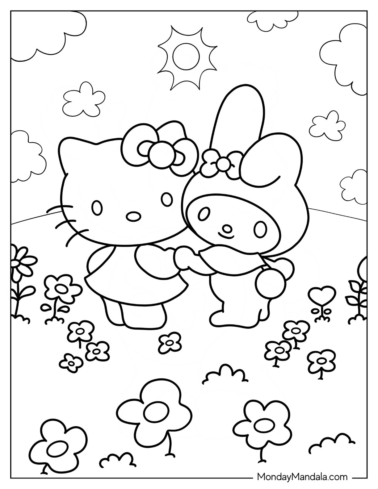 My melody coloring pages free pdf printables