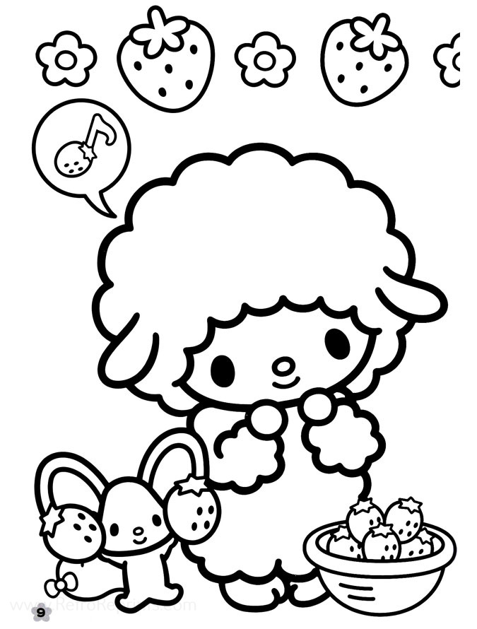 My melody coloring pages coloring books at retro reprints