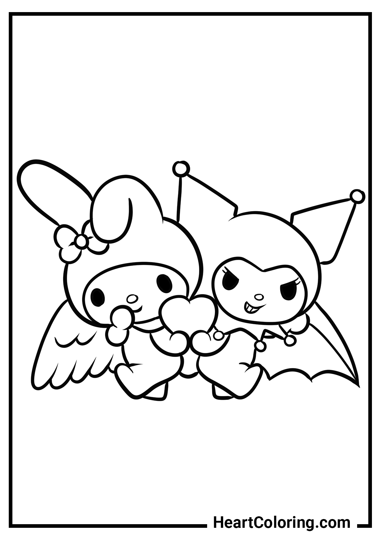 Onegai my melody coloring pages to print on a