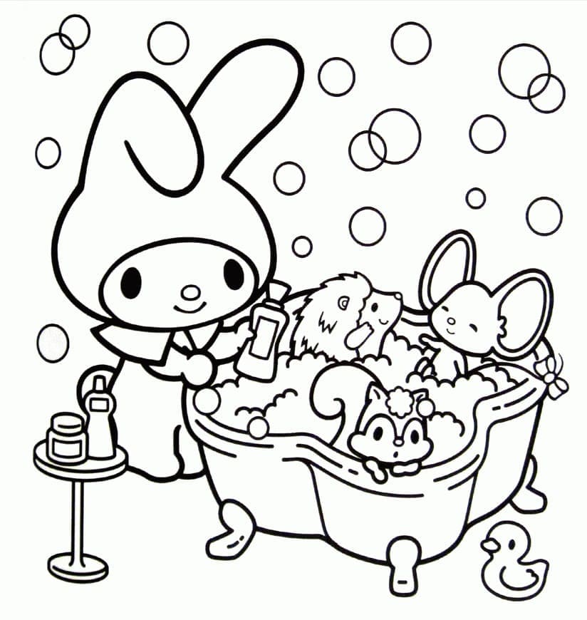 Free my melody coloring page