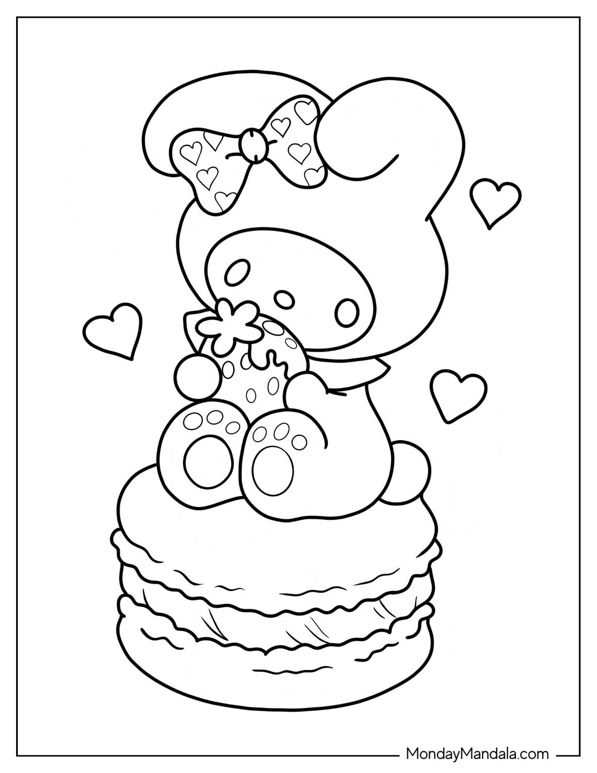 My melody coloring pages free pdf printables