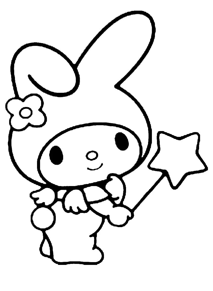 My melody free printable coloring page