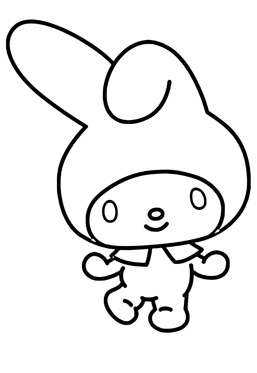 Free printable my melody dance coloring page for adults and kids