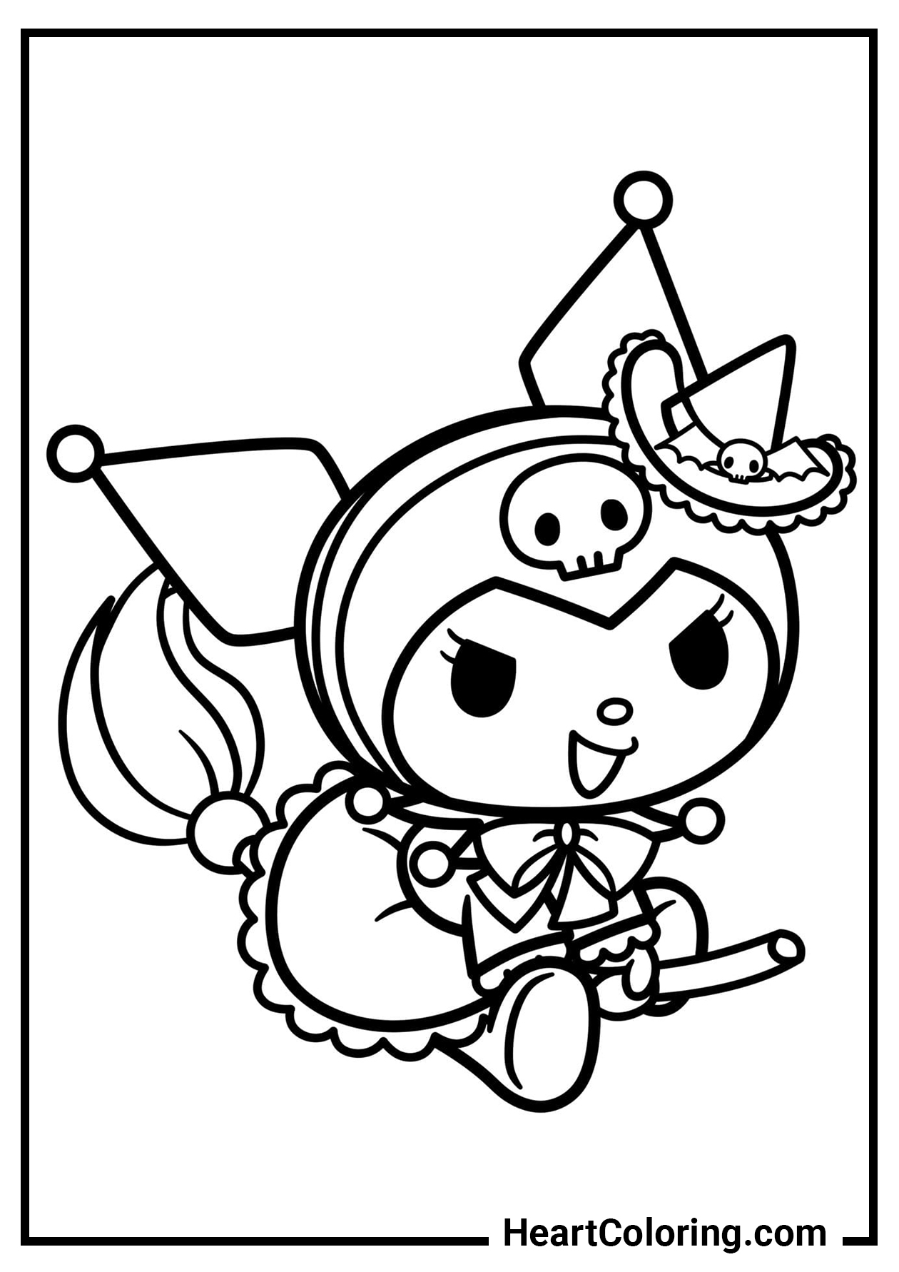 Kuromi free printable coloring pages onegai my melody