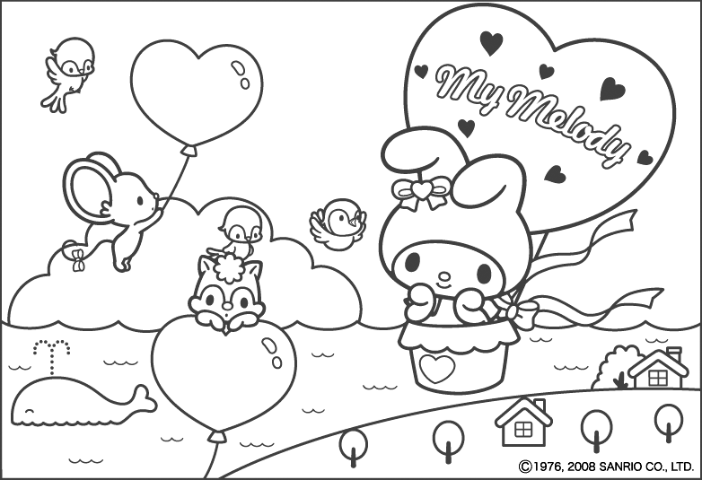 My melody coloring pages