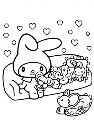 Free printable my melody coloring pages for adults and kids