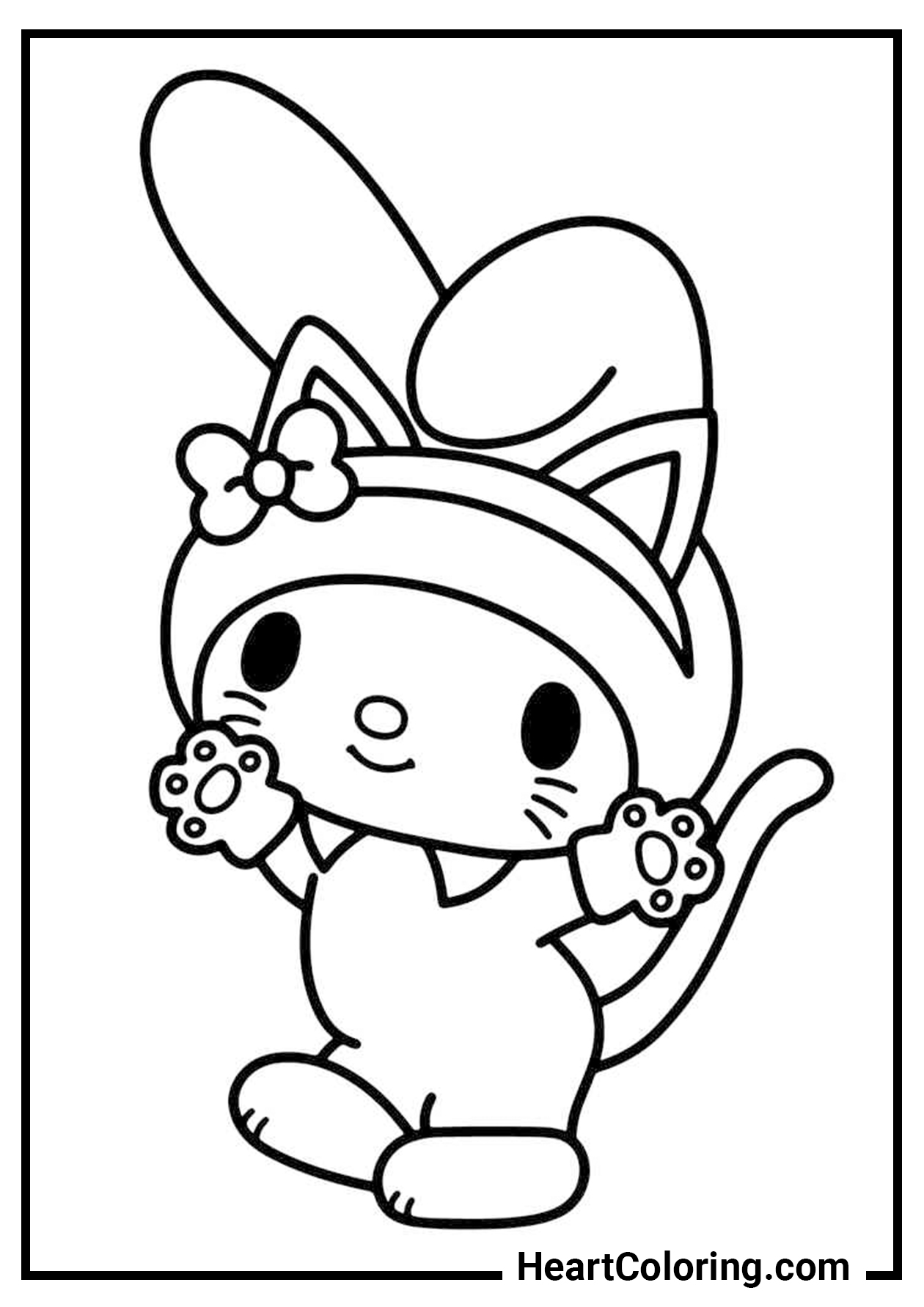 Onegai my melody coloring pages to print on a