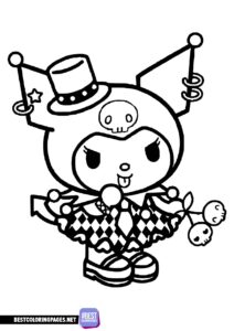 Kuromi coloring pages