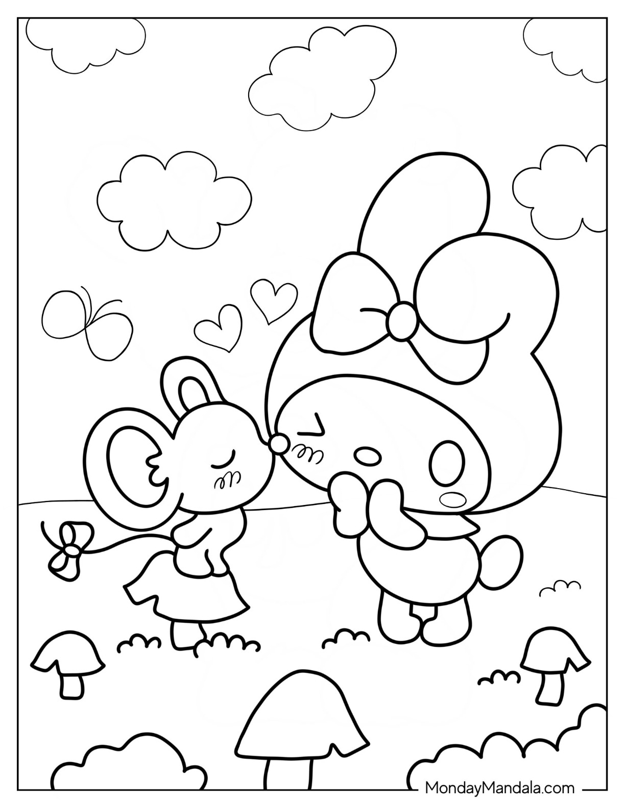 My melody coloring pages free pdf printables