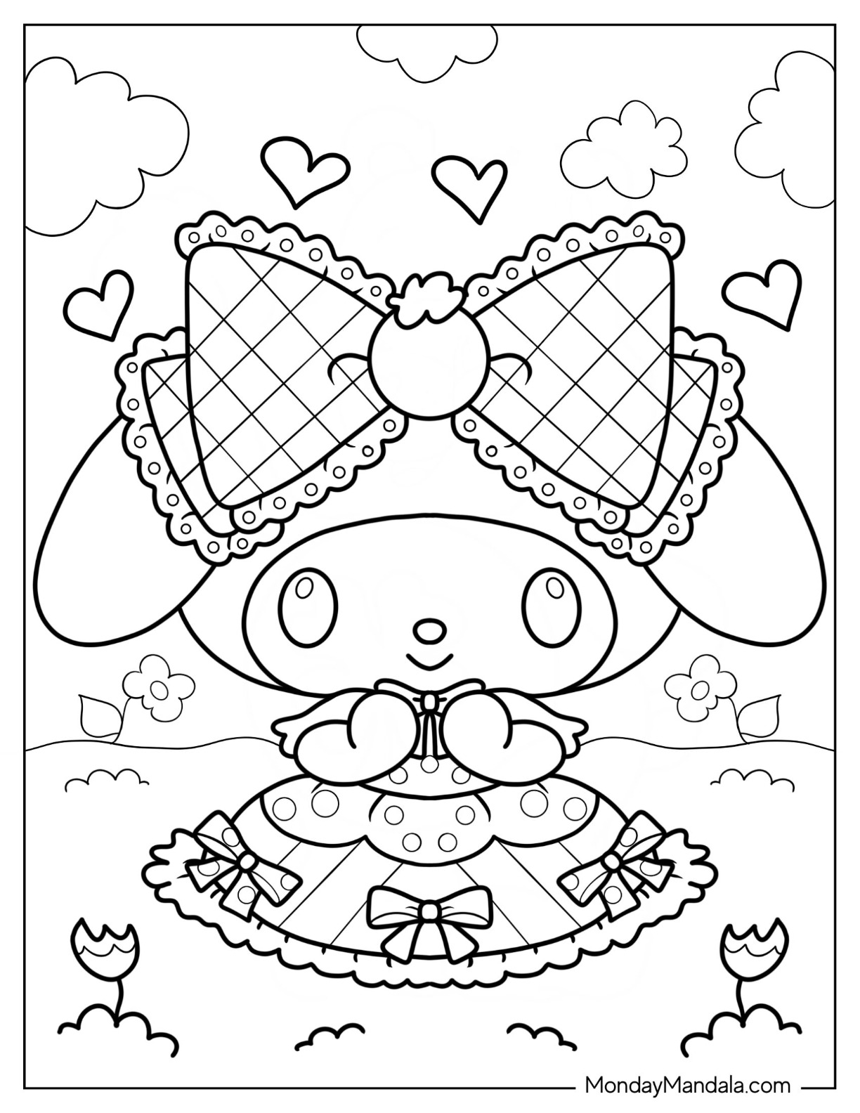 My melody coloring pages free pdf printables