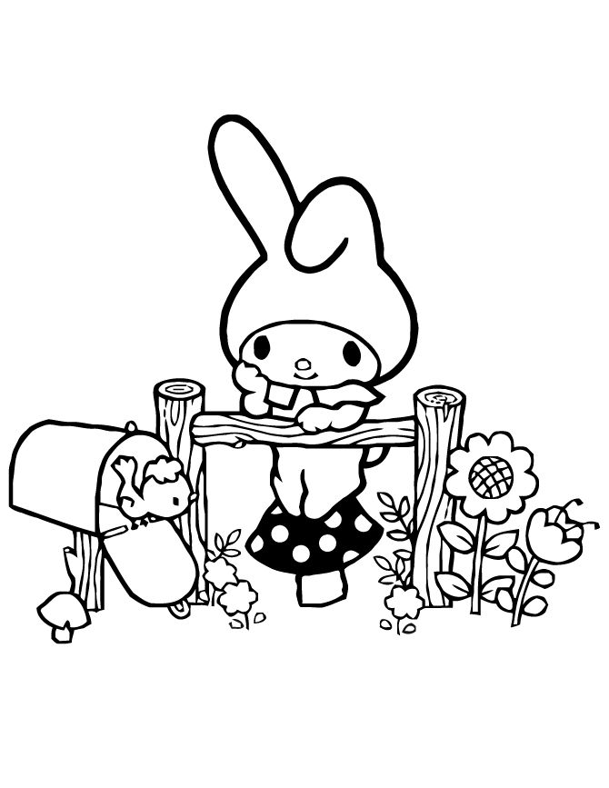 My melody coloring pages