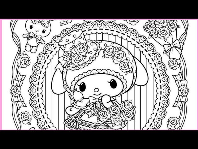 Y elody ð sanrio coloring book speed coloring