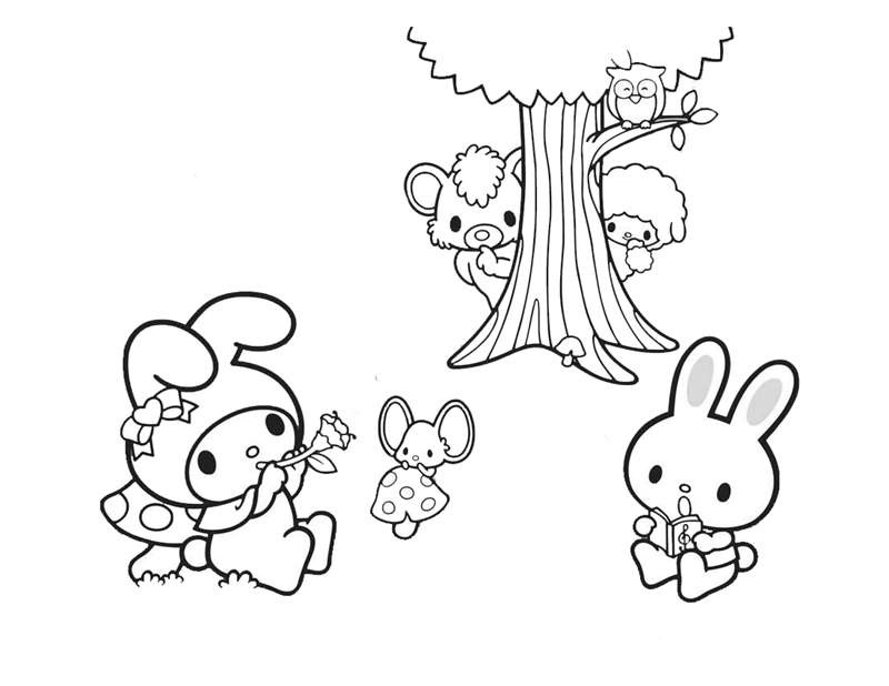 My melody coloring pages