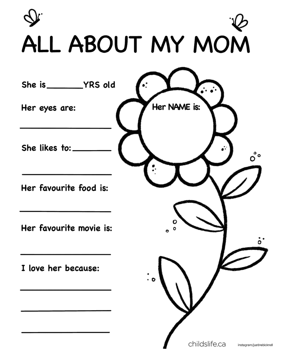 All about my mom colouring page mothers day printables mothers day activities mom coloring pages