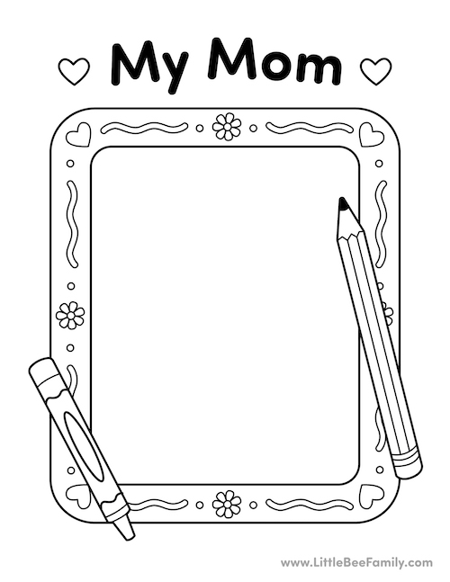 Draw my mom coloring page