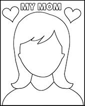 Mommy coloring sheet for mothers day