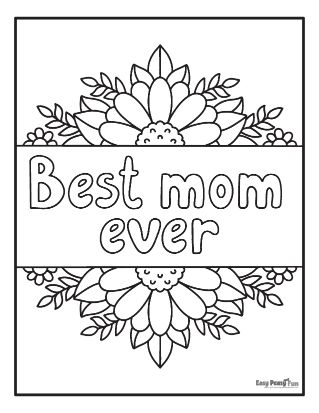 Printable mothers day coloring pages