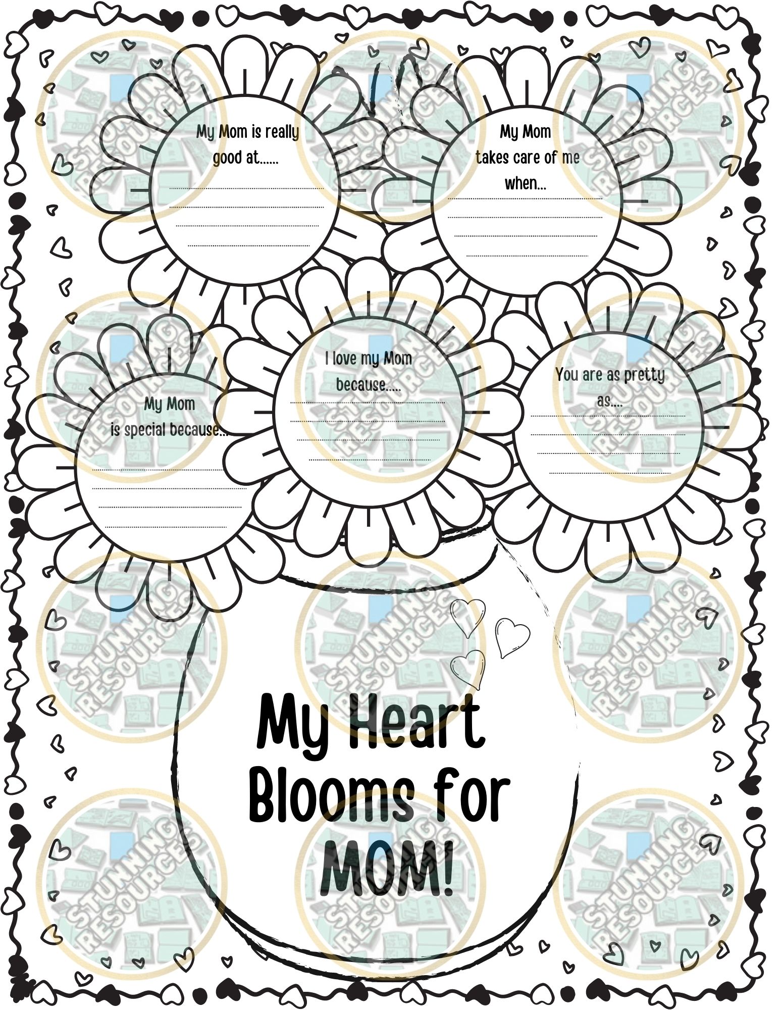 Uefinal mothers day activities pages worksheet for kids and students made by teachers