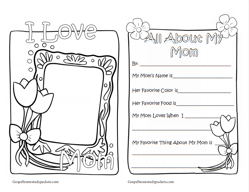 About my mom mothers day coloring pages