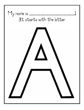 My name starts with the letter craft activity by ambers kinders