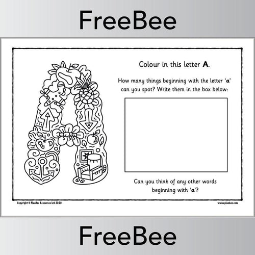 Free printable alphabet colouring pages by