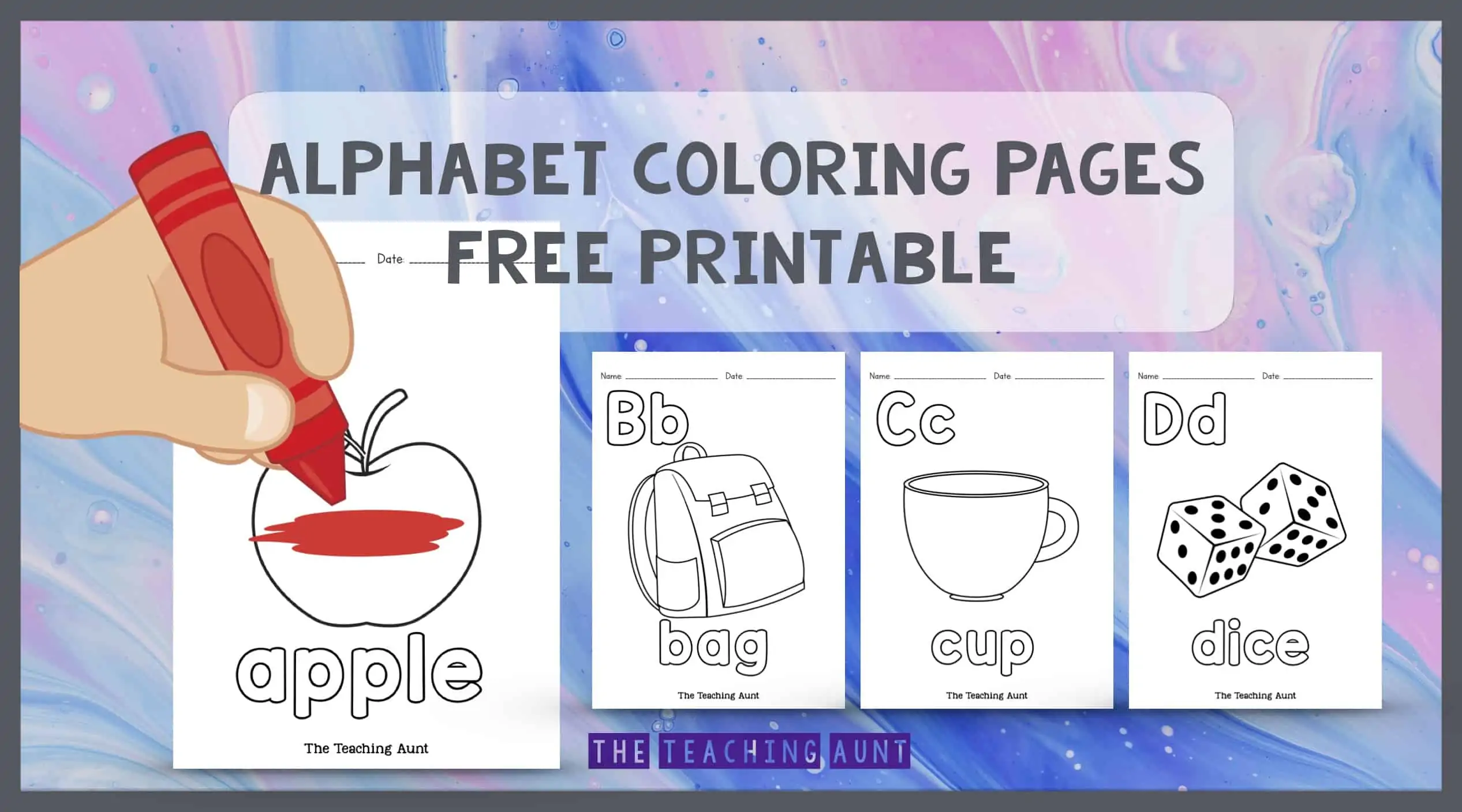 Alphabet coloring pages free printable