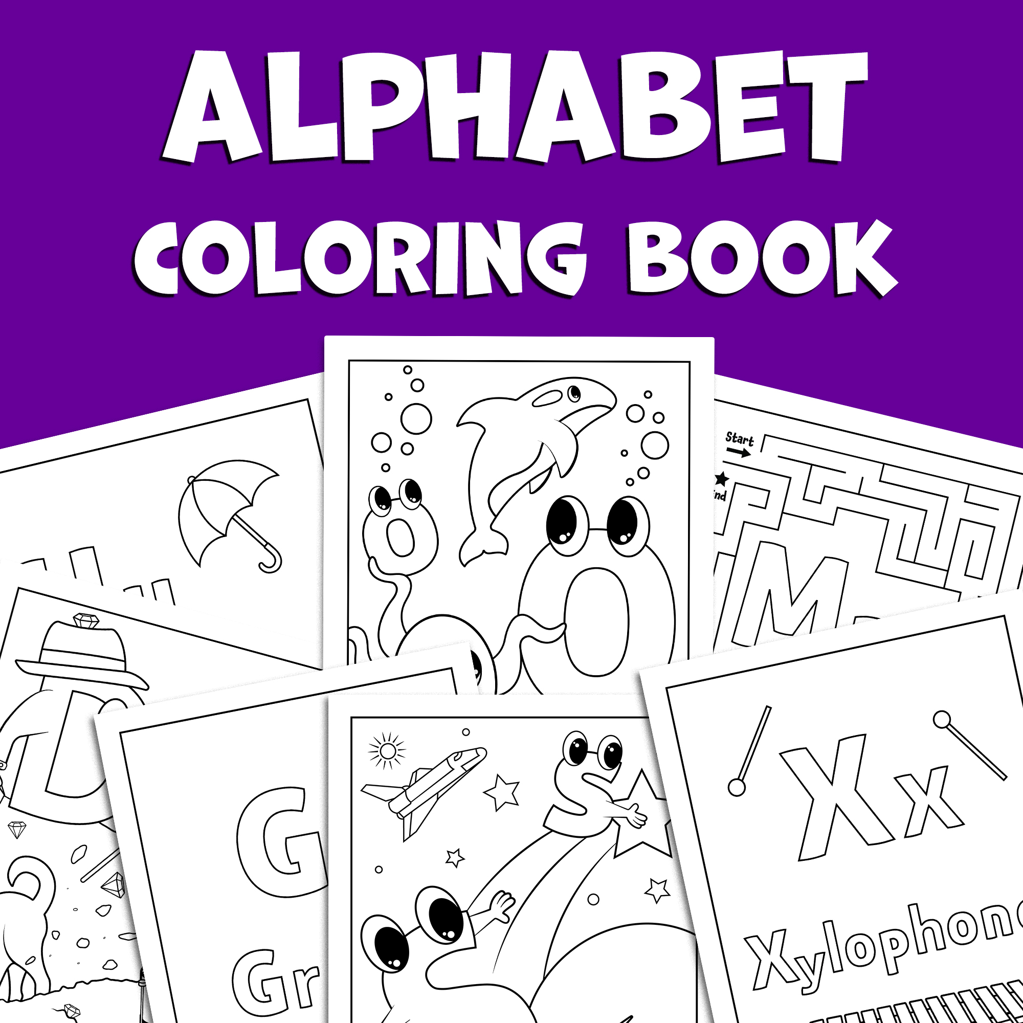 Alphabet coloring book abc coloring pages made by teachers