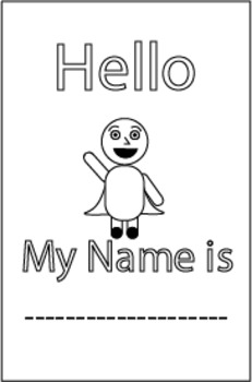 Hello my name is coloring page by channtel ravenell tpt