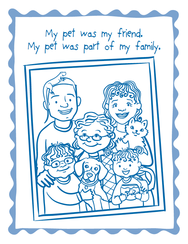 My pet died a coloring book