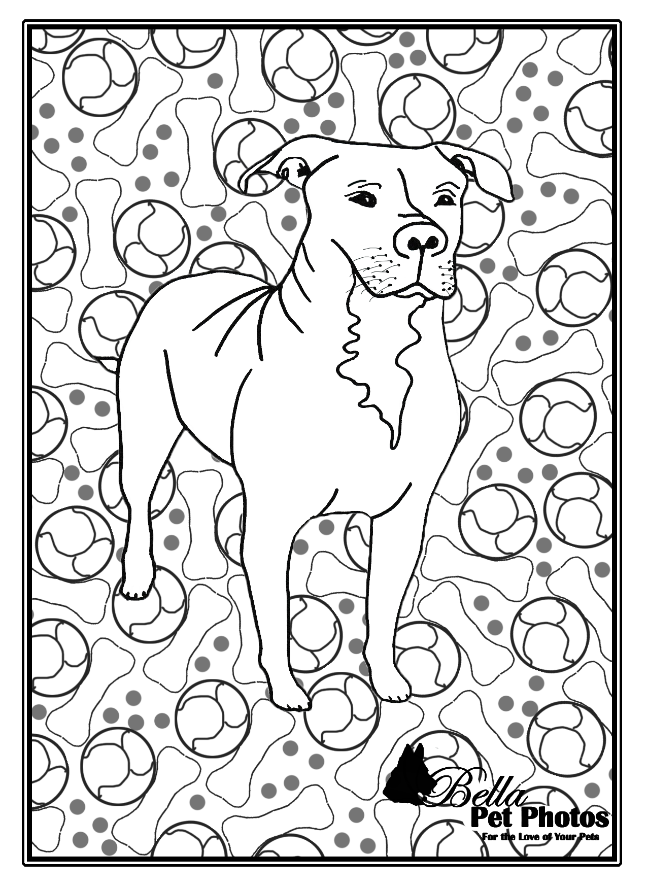 Bella pet photos coloring page diesel