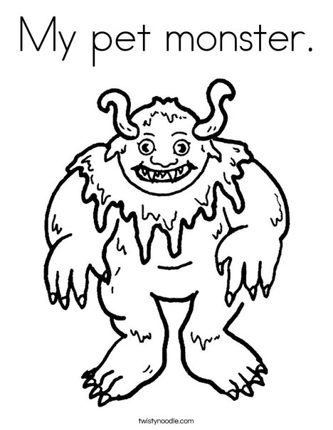 My pet monster coloring page