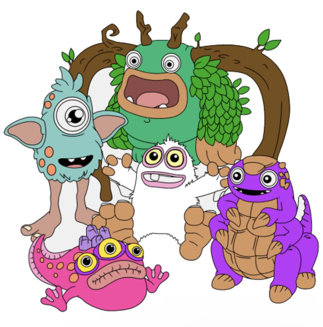 I drew some monsters from memory msm coloring app rmysingingmonsters