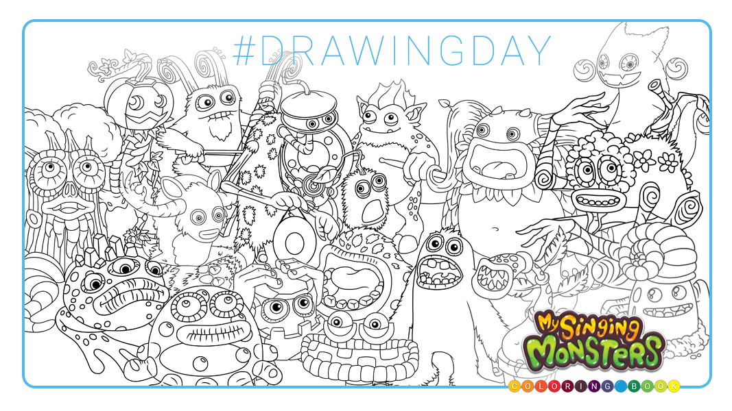 My singing monsters on x its drawingday have you made your own monsterpiece with the my singing monsters coloring book today httpstcozdcnsdmth x