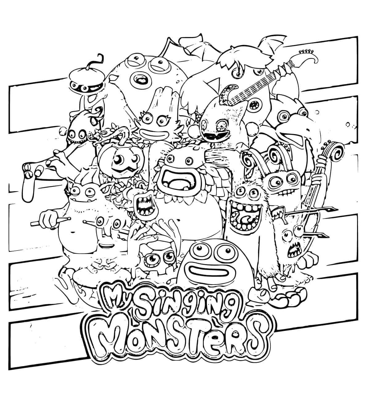 Drawing of my singing monsters coloring page
