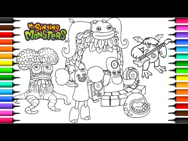 Y singing onsters coloring pages how to color y singing onsters