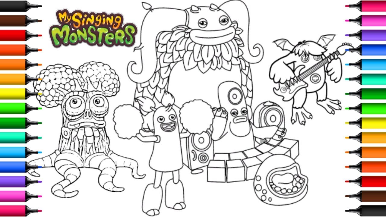 Y singing onsters coloring pages how to color y singing onsters