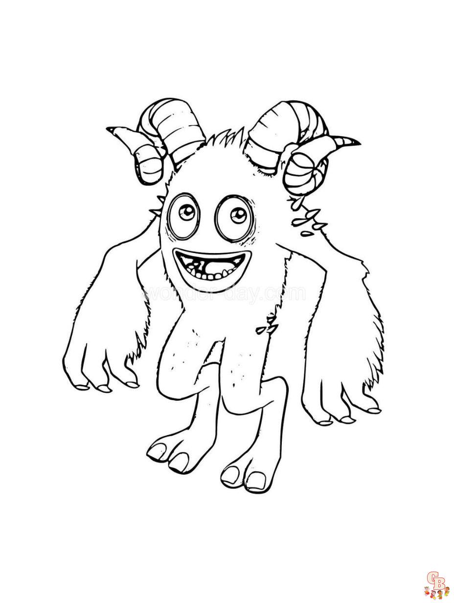 Enjoy creativity with my singing monsters coloring pages