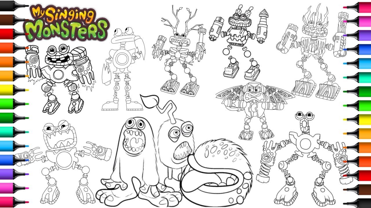 Y singing onsters coloring pages how to color y singing onsters