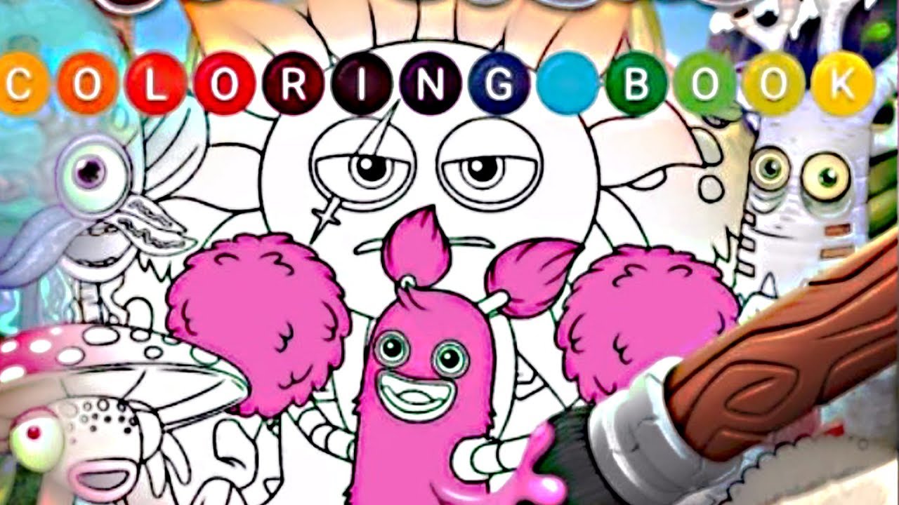 Y singing onsters celebration coloring book