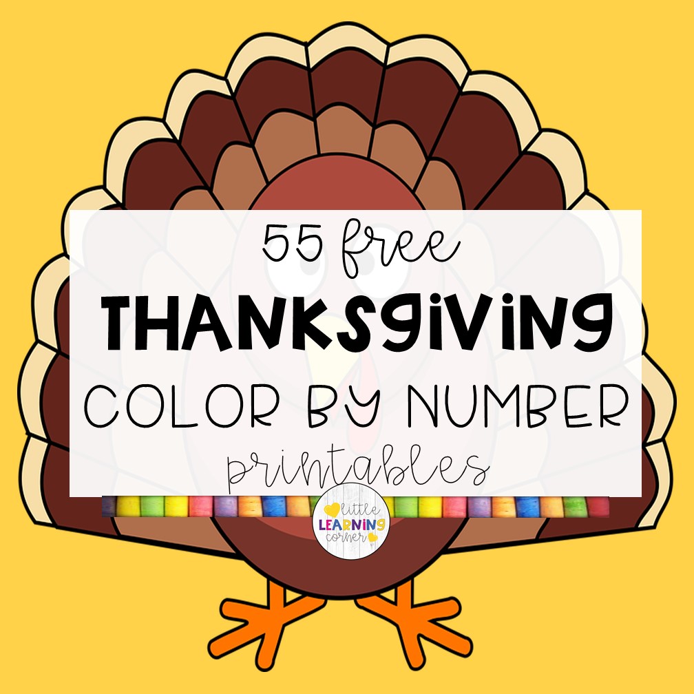 Free color by number thanksgiving printables