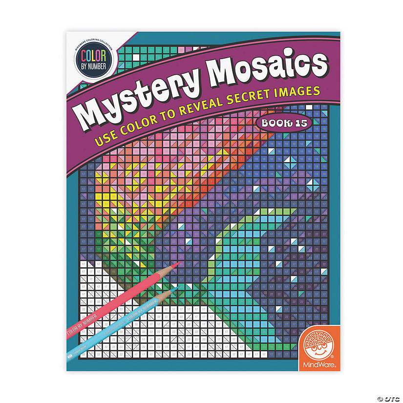 Color by number mystery mosaics book