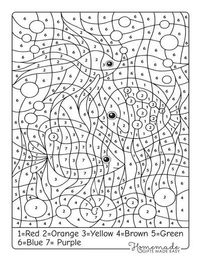 Free color by number printables for kids