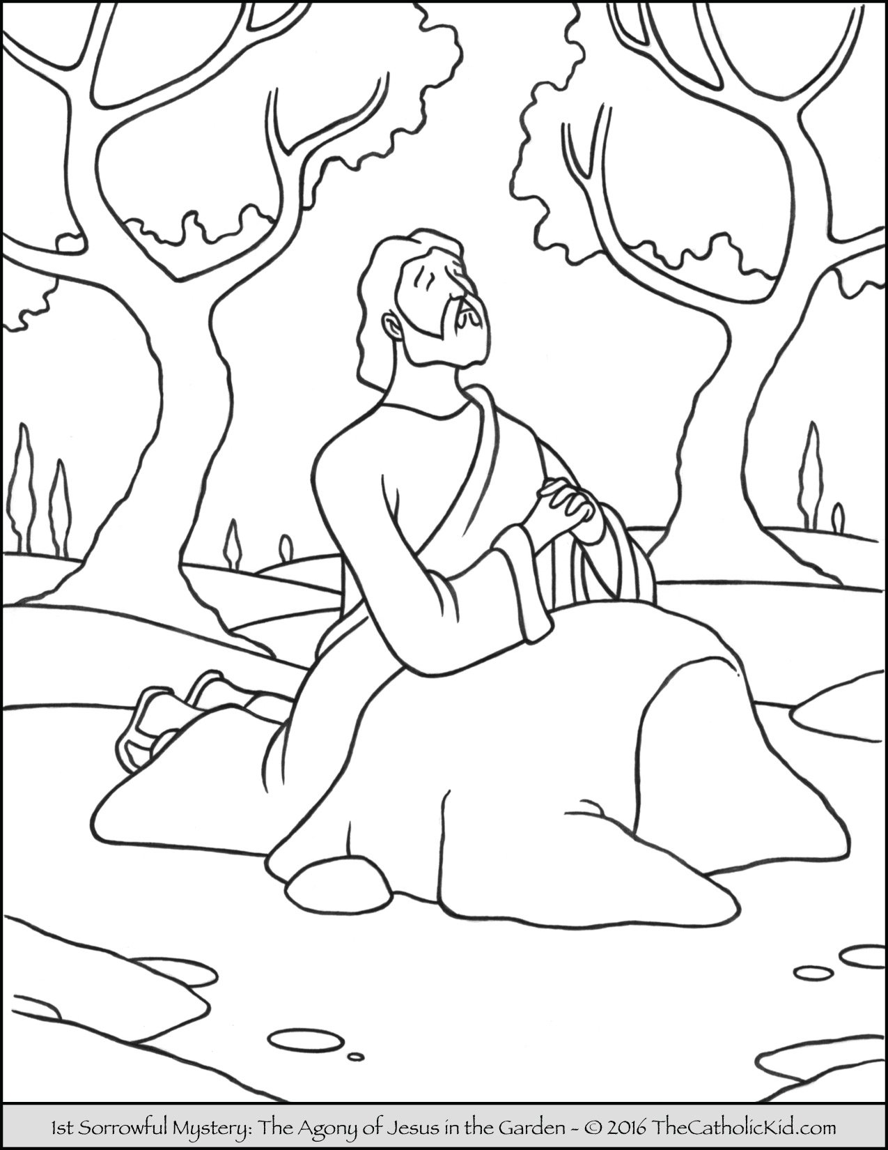 Sorrowful mysteries coloring pages
