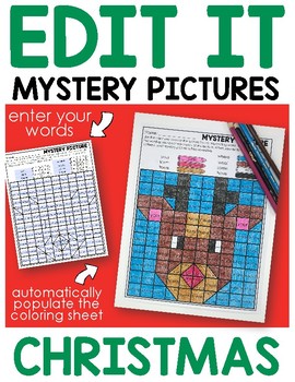 Editable color by sight words mystery pages