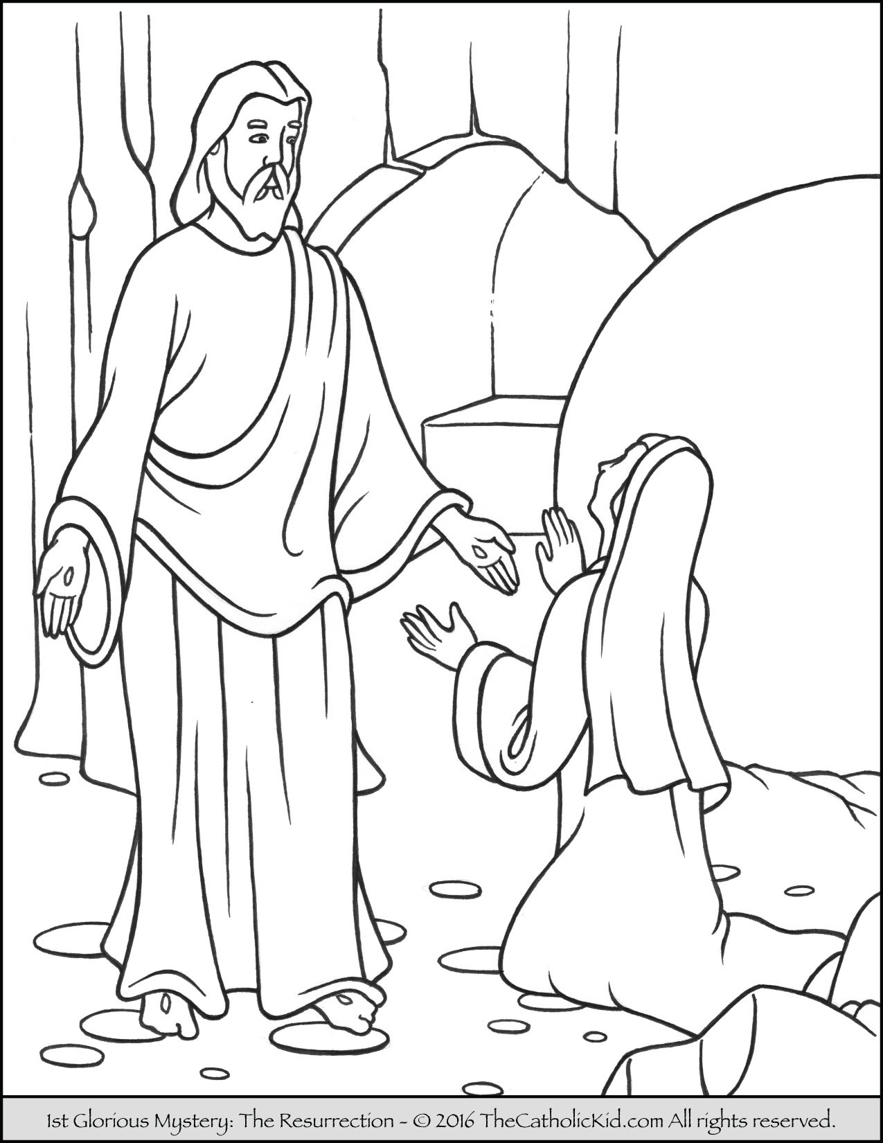 Glorious mysteries rosary coloring pages