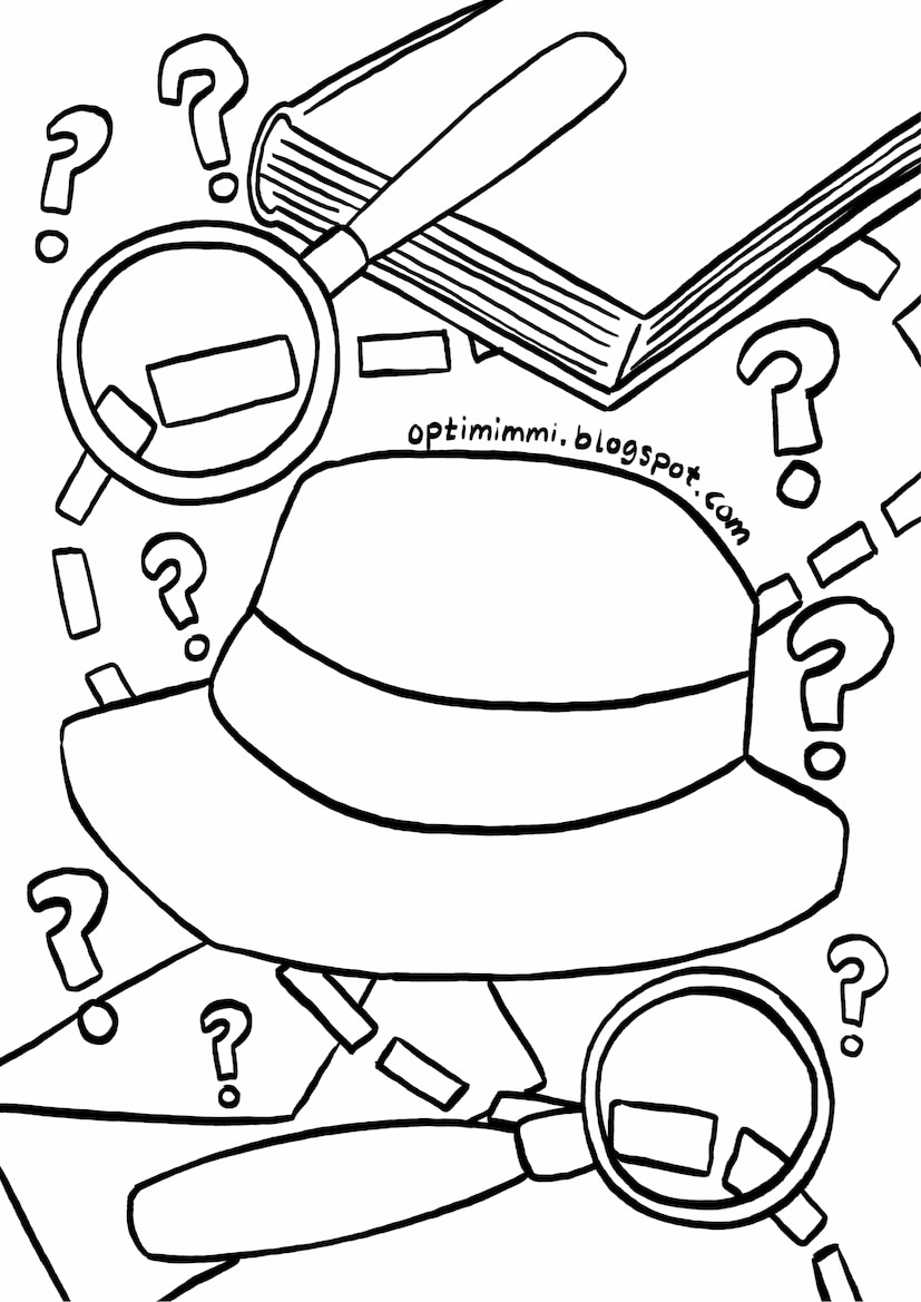 A puzzle for a detective a coloring page aivopãhkinã salapoliisille vãrityskuva