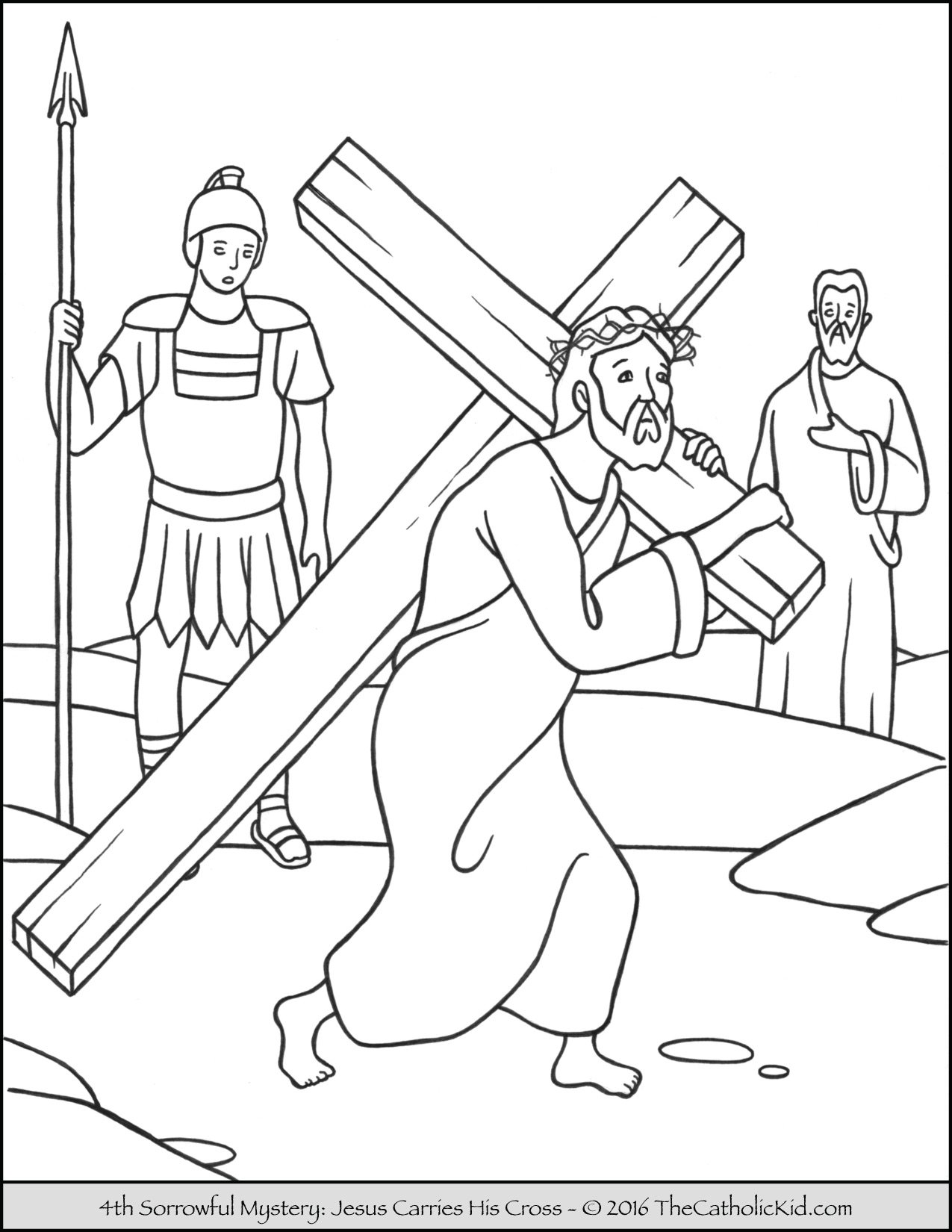 Sorrowful mysteries coloring pages