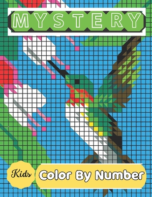 Mystery mosaic color by number adults and kids with beautiful funny coloring pages for relaxation stress relief