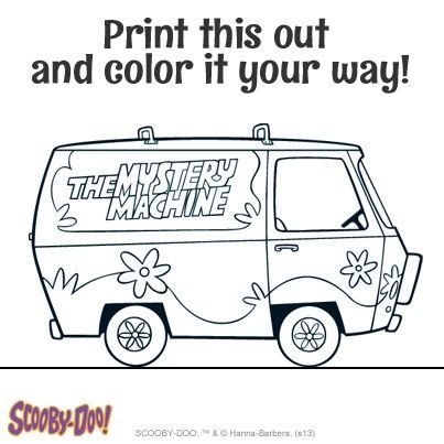 Scooby doo mystery machine coloring page scooby doo images scooby doo scooby doo birthday party